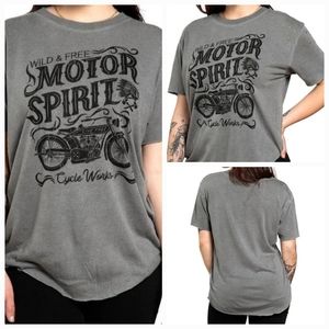 ❤NWT❤ AFFLICTION SINFUL SUBLIMATION BIKER MOTO SPIRIT GRAPHIC Tee T-SHIRT XL